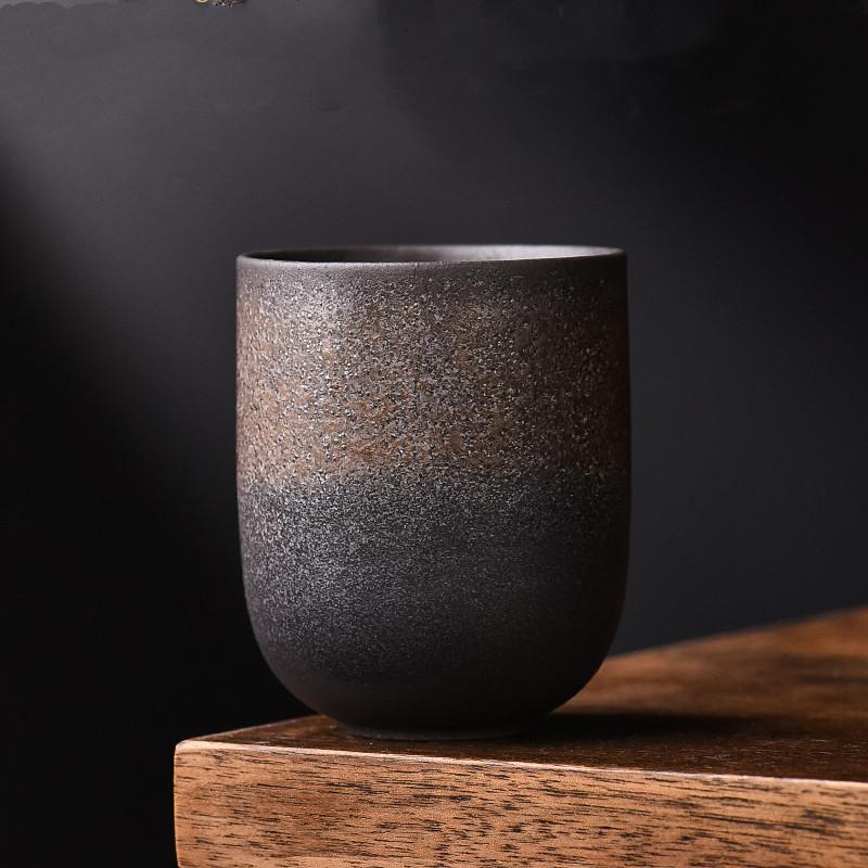 1 шт. Китайская керамическая чайная чашка Винтажная керамическая чайная пиала Бытовая чайная посуда Ручная работа Медитационная чайная чашка Аксессуары для чайного набора 130 мл 6x7.2cm 130ml