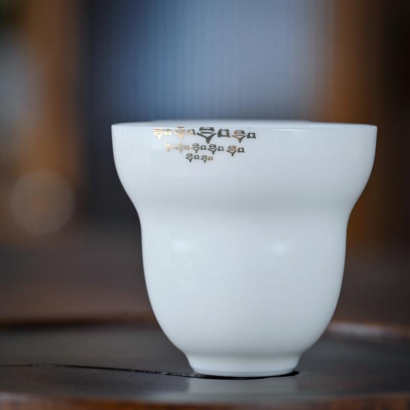 Чайная чашка-тыква Керамическая мастер-чашка Китайская чайная чашка Одинарная чашка Высококлассная личная бытовая чайная чашка Чайная чашка Набор для чая Кунг-фу