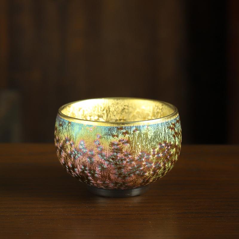 Красочная мастер-чашка чайная пиала позолоченное серебро керамическая чайная чашка чайная чашка одиночная чашка чайная чашка чайный набор для кунг-фу чайная чашка 100ML
