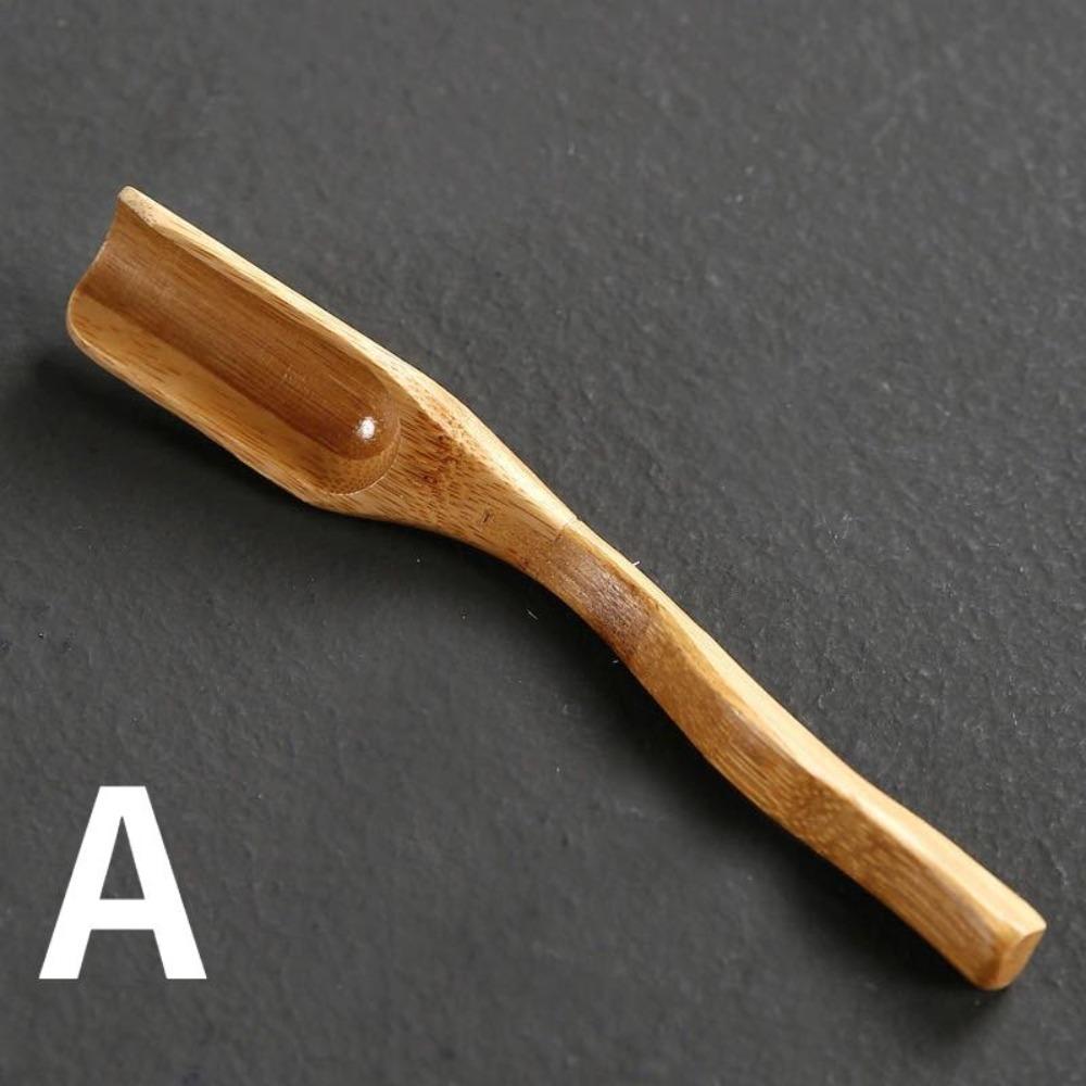 1 шт. чайные принадлежности деревянная бамбуковая чайная ложка чайная лопатка натуральная чайная ложка изящная портативная бамбуковая чайная ложка A